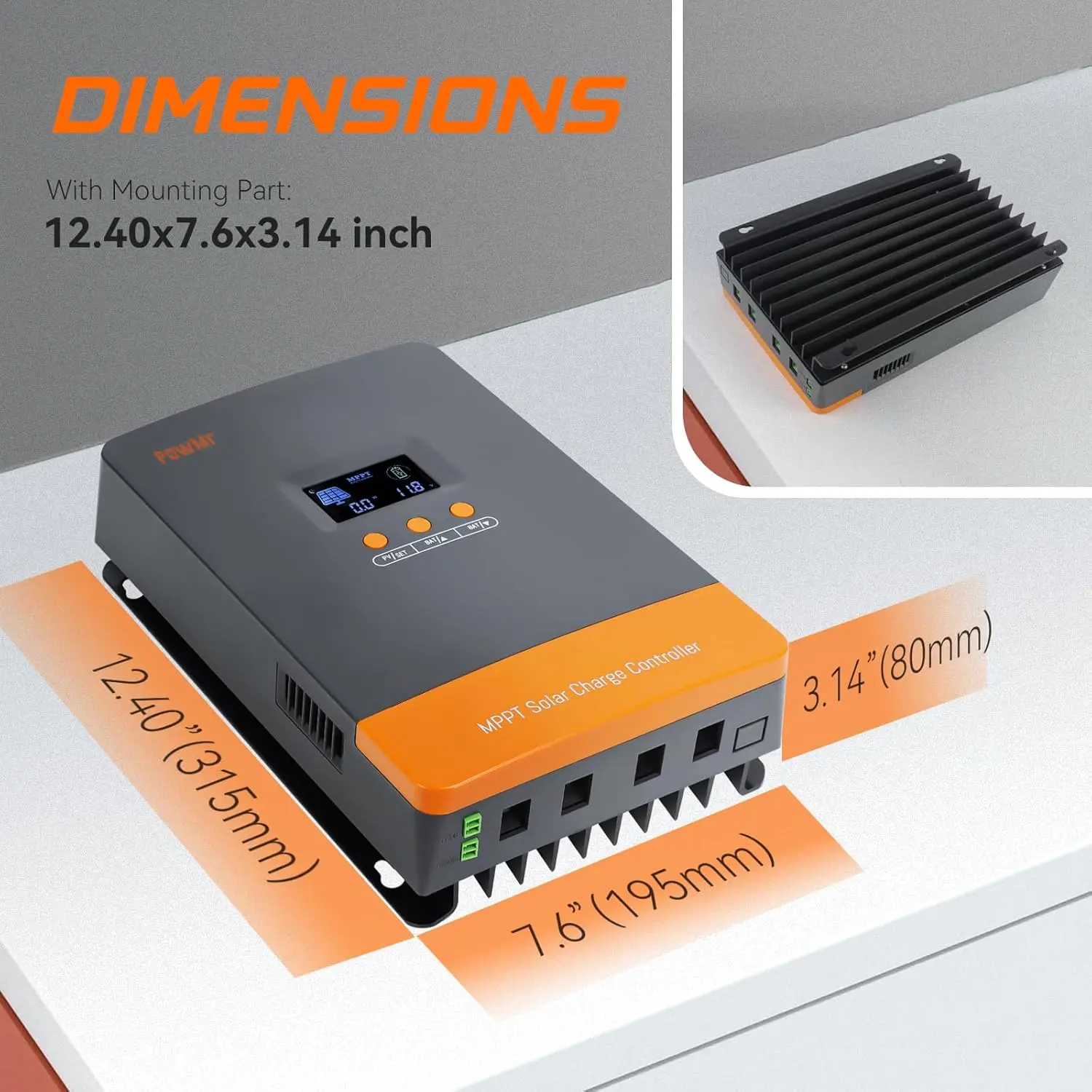 Mppt Charge Controller - PowMr Regolatore di Carica Solare MPPT