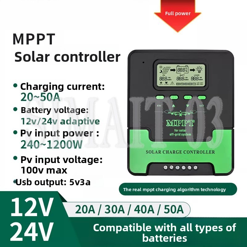 Mppt Charge Controller - Regolatore di Carica Solare MPPT 12V/24V