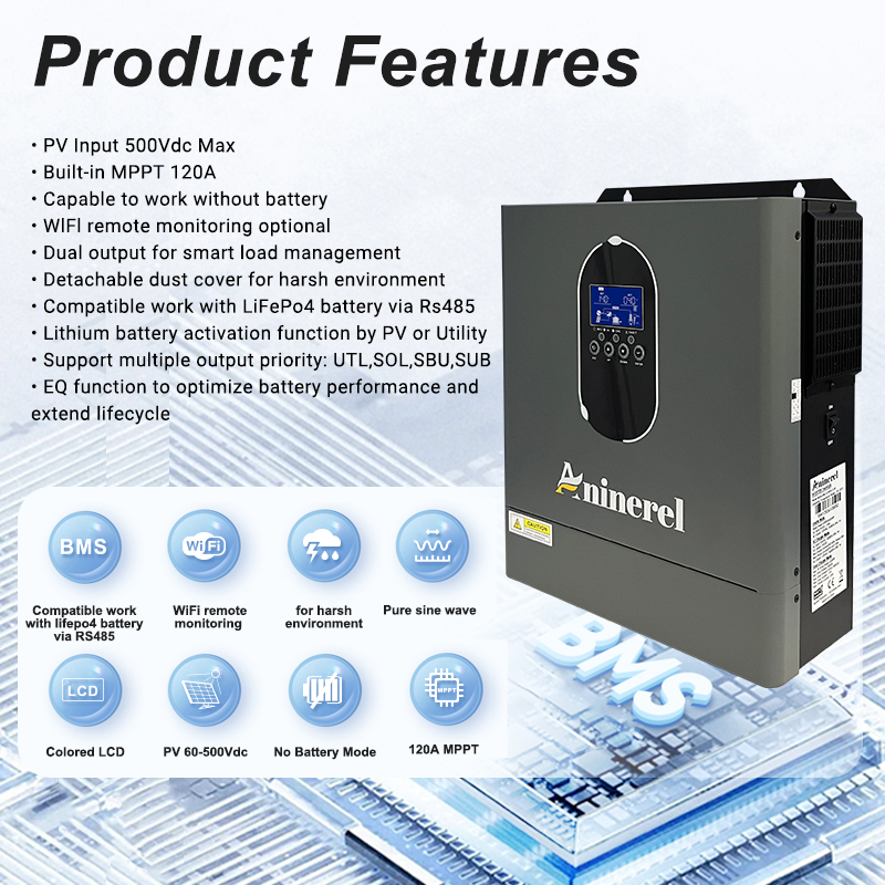 Inverter solare ibrido Aninere - Mppt Charge Controller recensione e prezzo
